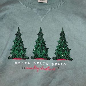 Tri Delta Country Christmas Sweatshirt